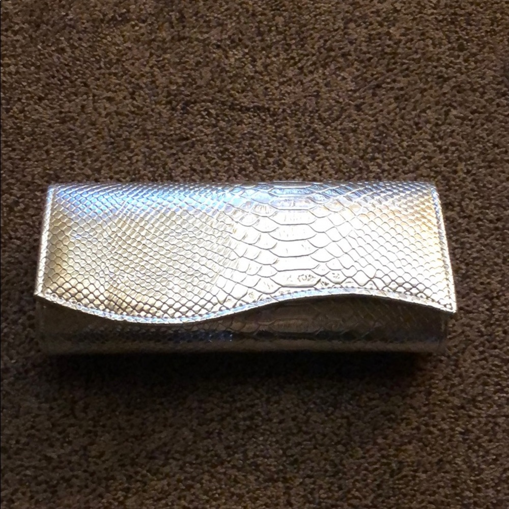 Snake print clutch